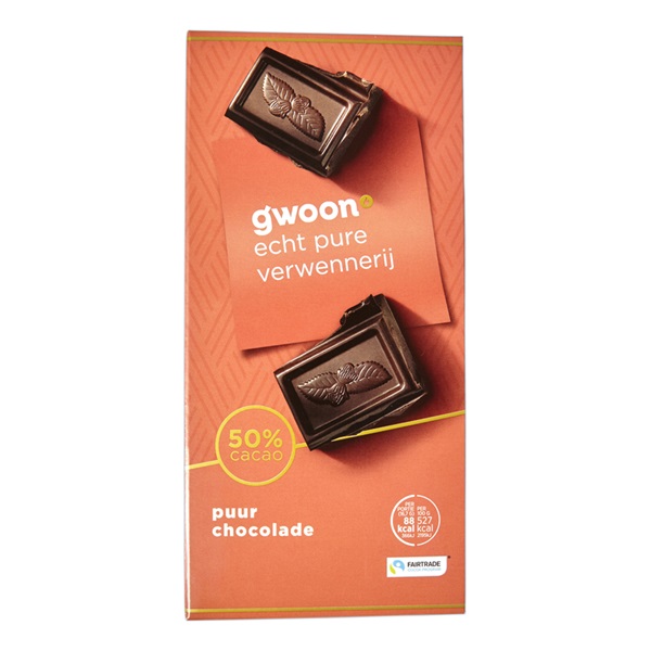 Huismerk chocolade puur