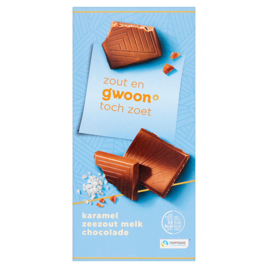 Huismerk Chocoladetablet karamel zeezout