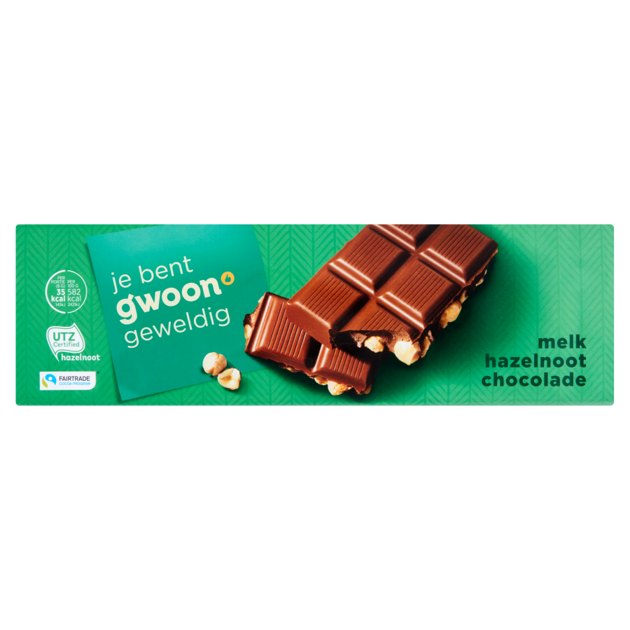 Huismerk Chocoladereep melk/hazelnoot