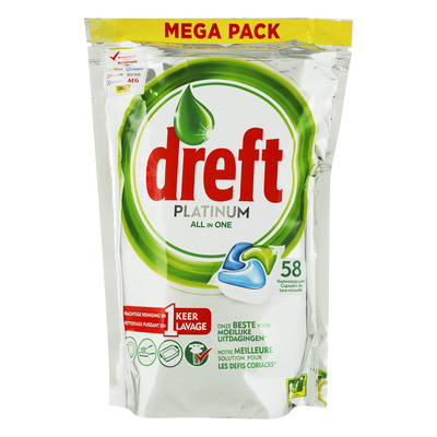 Dreft Platinum vaatwastabletten regular