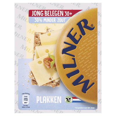 Milner Jong bel. kaas minder zout 30+ plakken