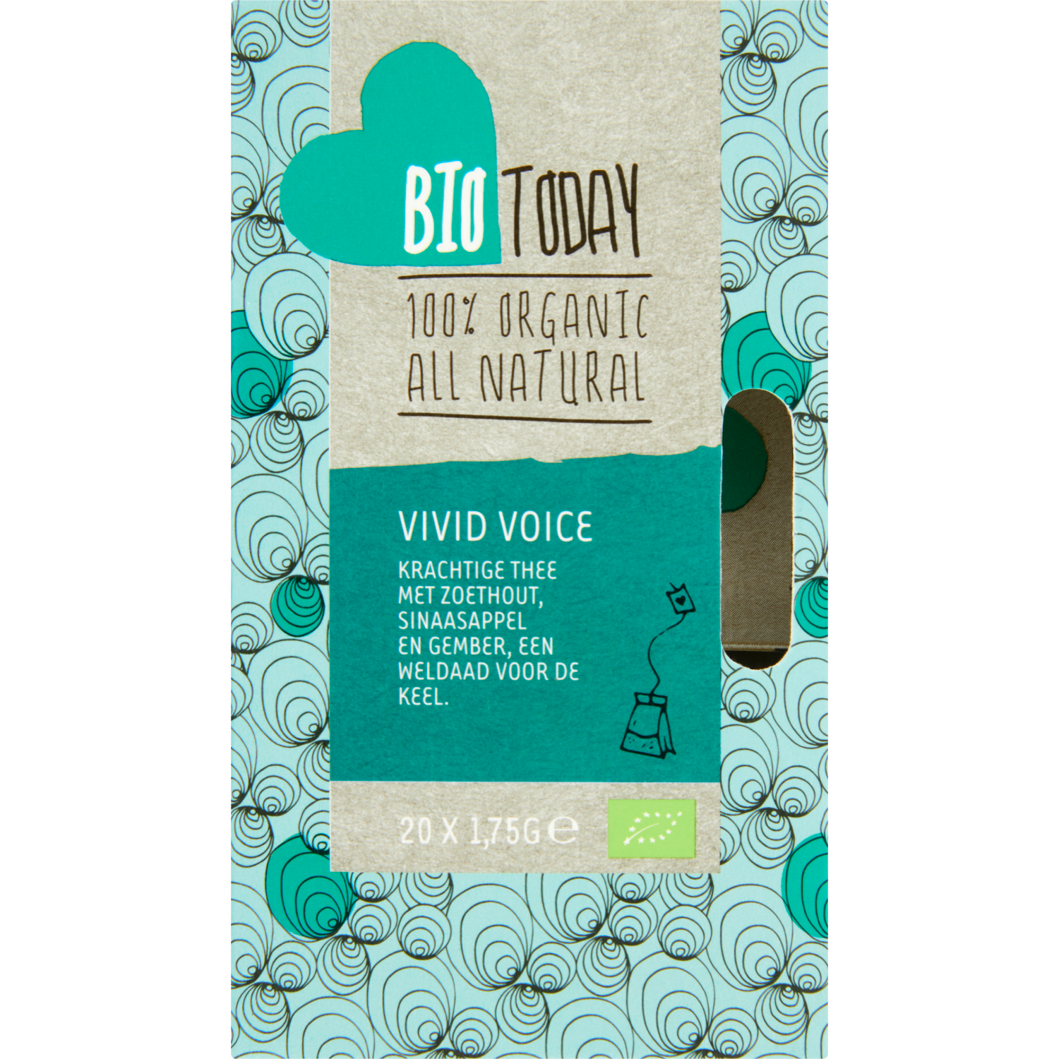 Bio Today Thee organic biologisch vivid voice 20 zakjes