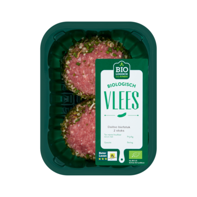 Huismerk Biologisch Vlees Duitse Biefstuk 2 Stuks
