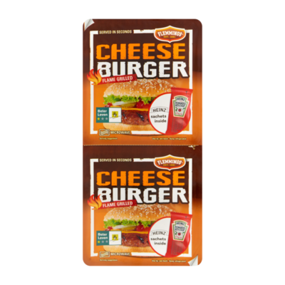 Flemmings Cheeseburger Flame Grilled 2 Stuks