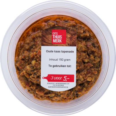 Huismerk Oude kaas tapenade