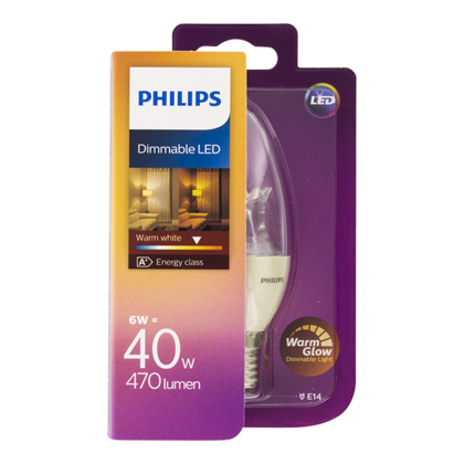 Philips Lamp LED 40W B38 WW CL kleine fit