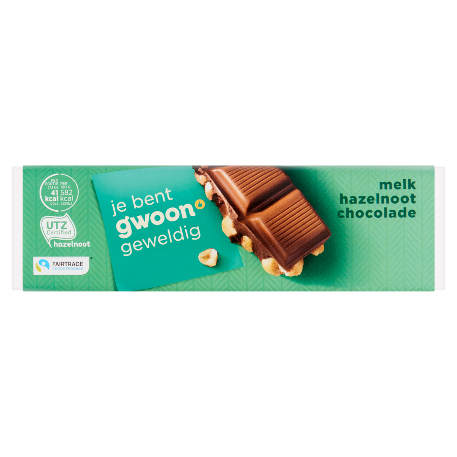 Huismerk Chocoladereep melk hazelnoot