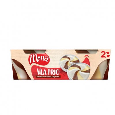 Mona Vla trio vanille chocolade en slagroom