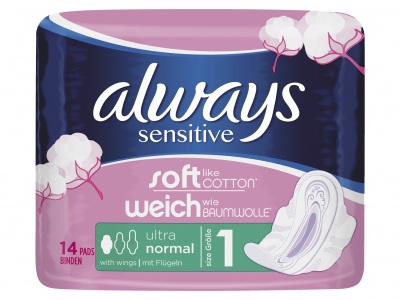 Always Verband sensitive normal wings
