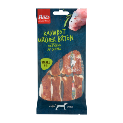 Best For Your Friend Kauwbot met Eend Small 8 Stuks