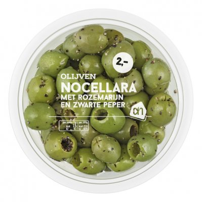 Huismerk Nocellara olijven rozemarijn-peper