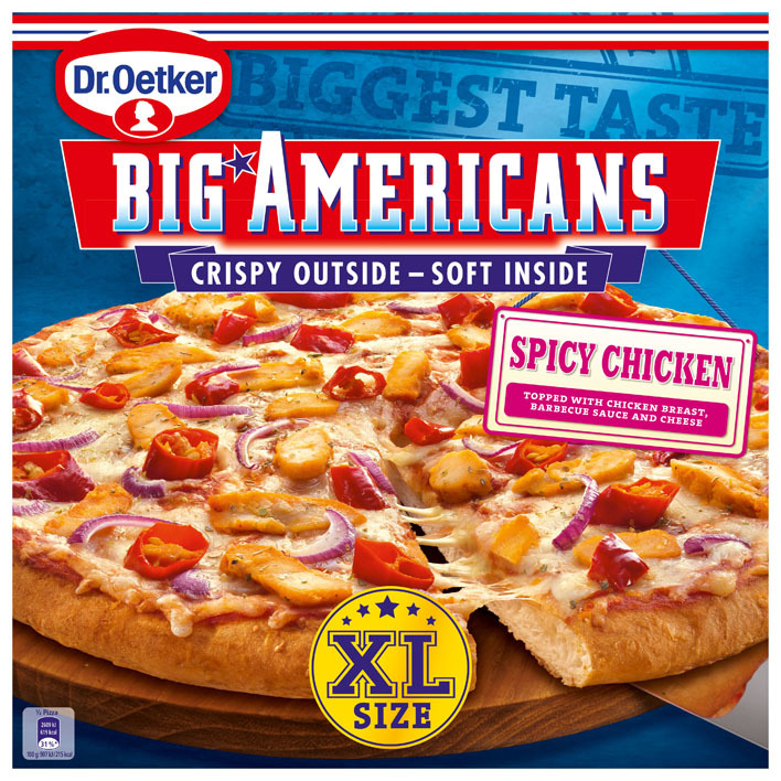 Dr. Oetker Big Americans XL pizza spicy chicken