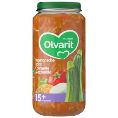 Olvarit Vegetarische pasta Courgette Mozzarella 15+ Maanden 250 g