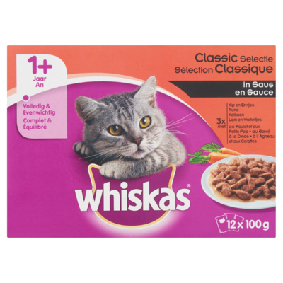 Whiskas Classic Selectie in Saus 1+ Jaar 12 x 100 g