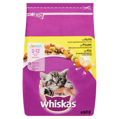 Whiskas Kattenvoer Droog Kip Junior 1 Jaar 950 g