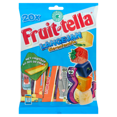 Fruittella Lange Jan Dierenfamilie 20 Stuks 153 g