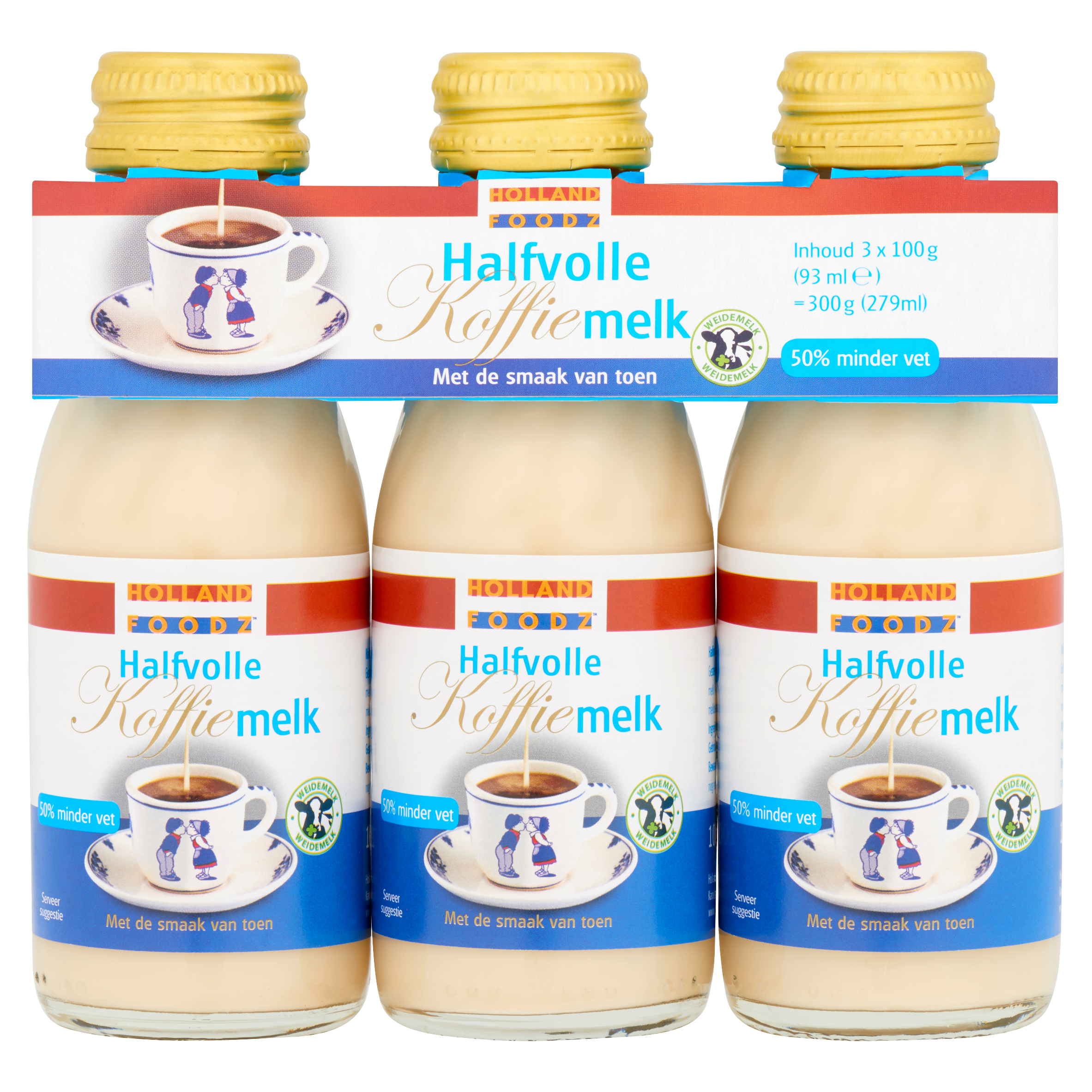 Holland Foodz Halfvolle Koffiemelk 3 x 100 g