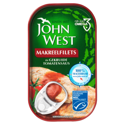John West Makreelfilets in gekruide tomatensaus