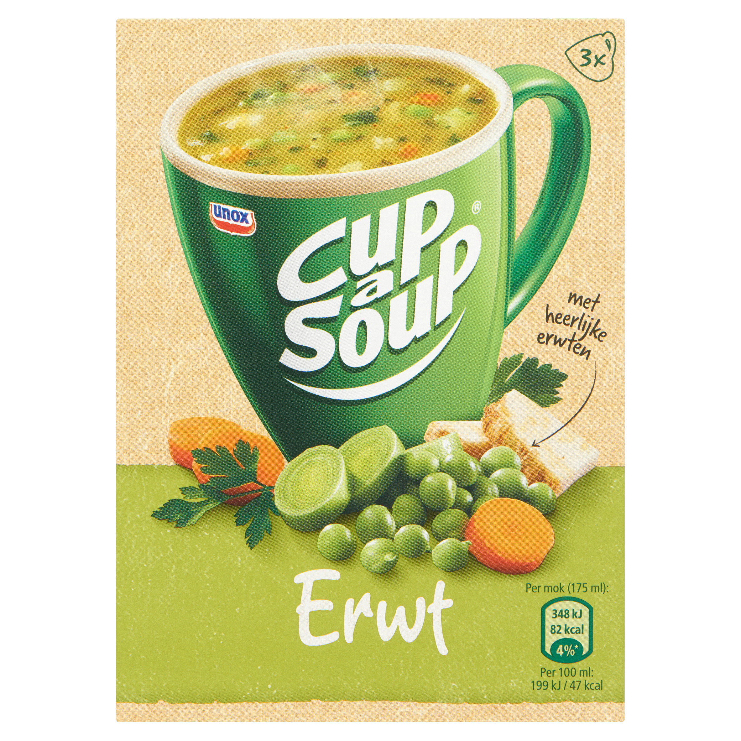 Cup-A- Soup Erwt 3 x 21 g