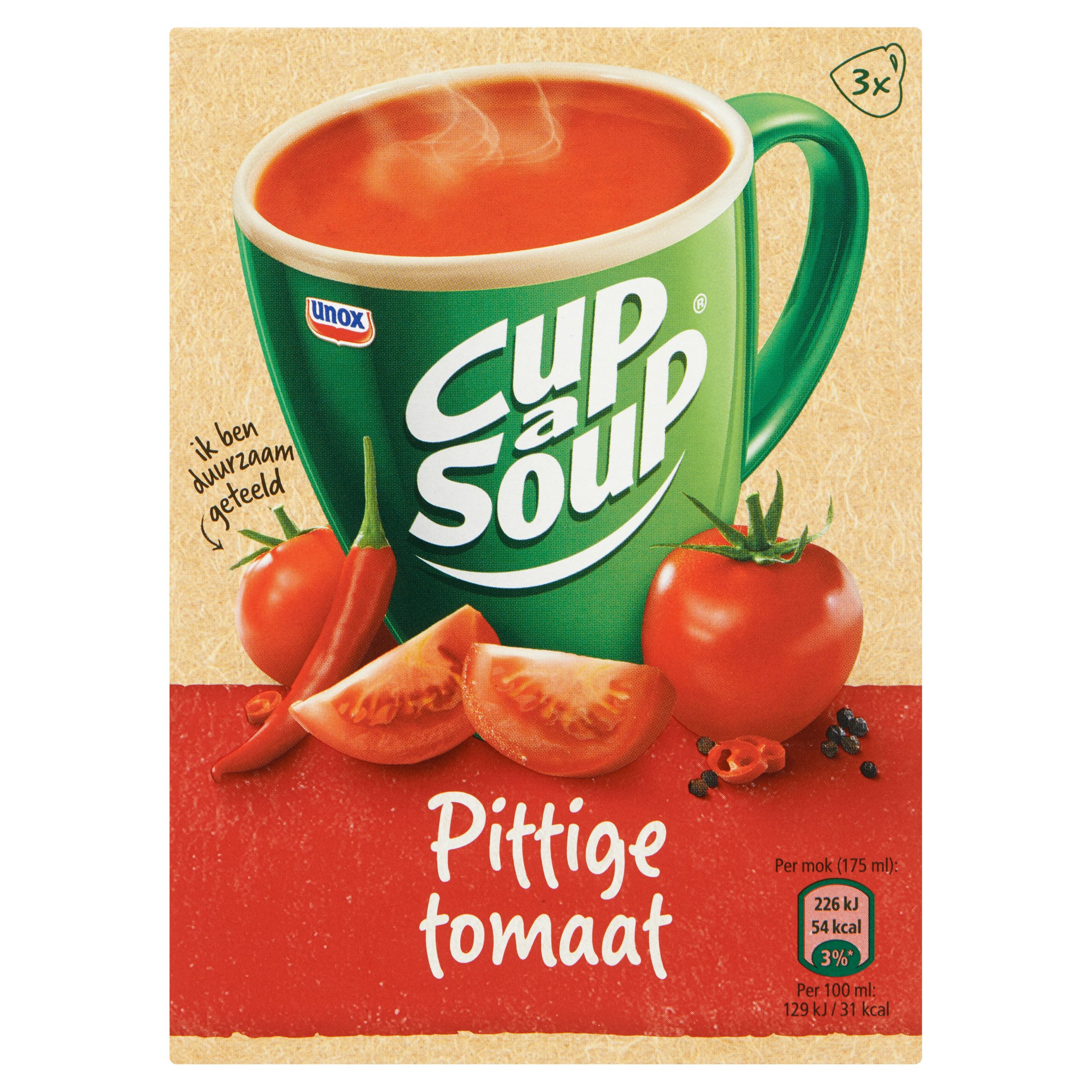 Cup-A- Soup Pittige Tomaat 3 x 16 g