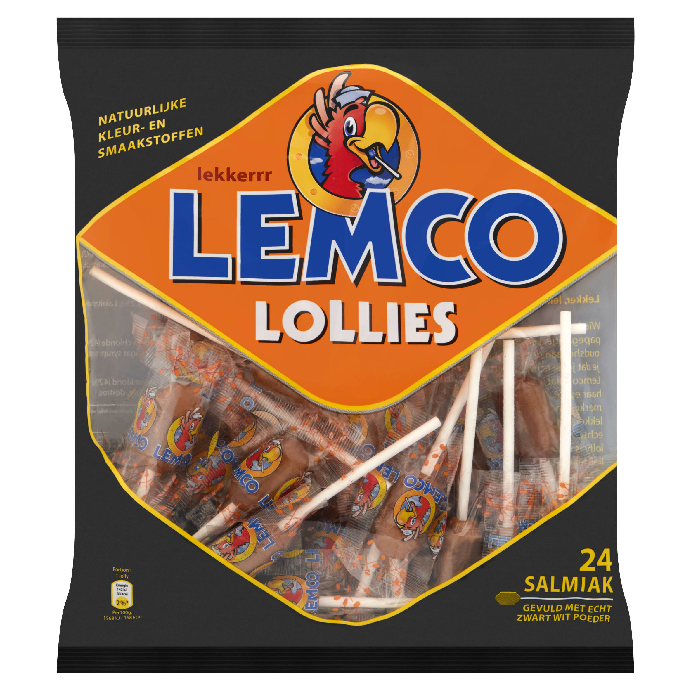 Lemco Lollies Salmiak 24 Stuks 240 g