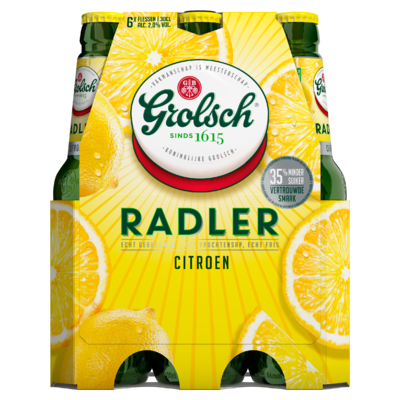 Grolsch Radler Citroen Flessen 6 x 30 cl