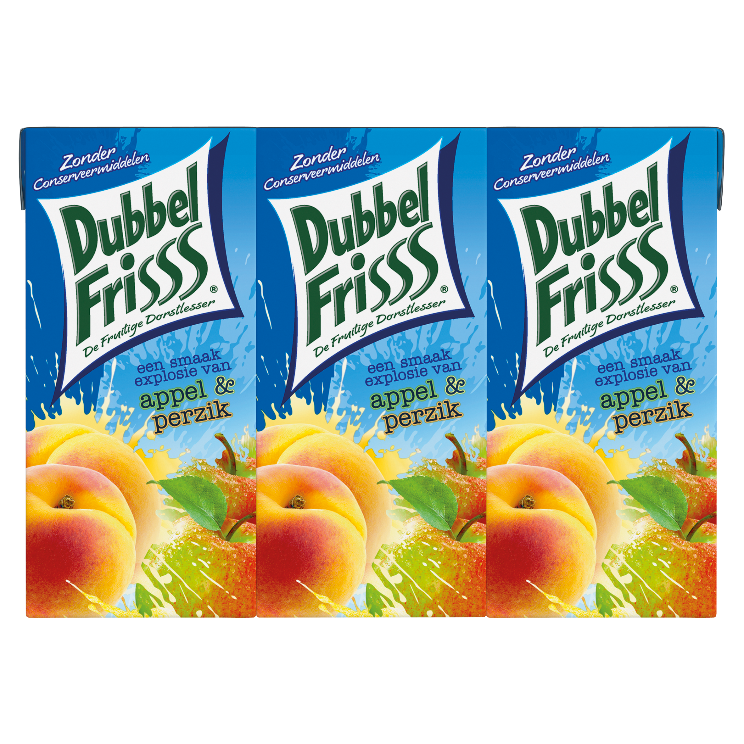DubbelFrisss Appel & Perzik 6 x 0,2 L