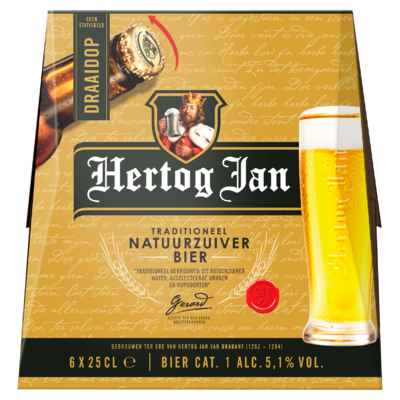 Hertog Jan Traditioneel Natuurzuiver Pilsener Flessen 6 x 25 cl