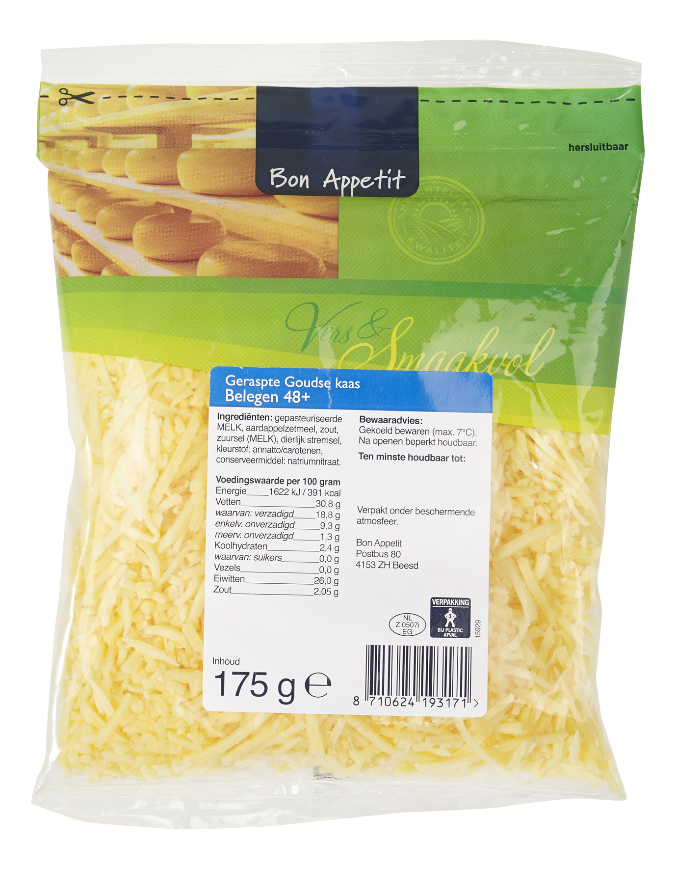 Bon Appetit geraspte kaas belegen
