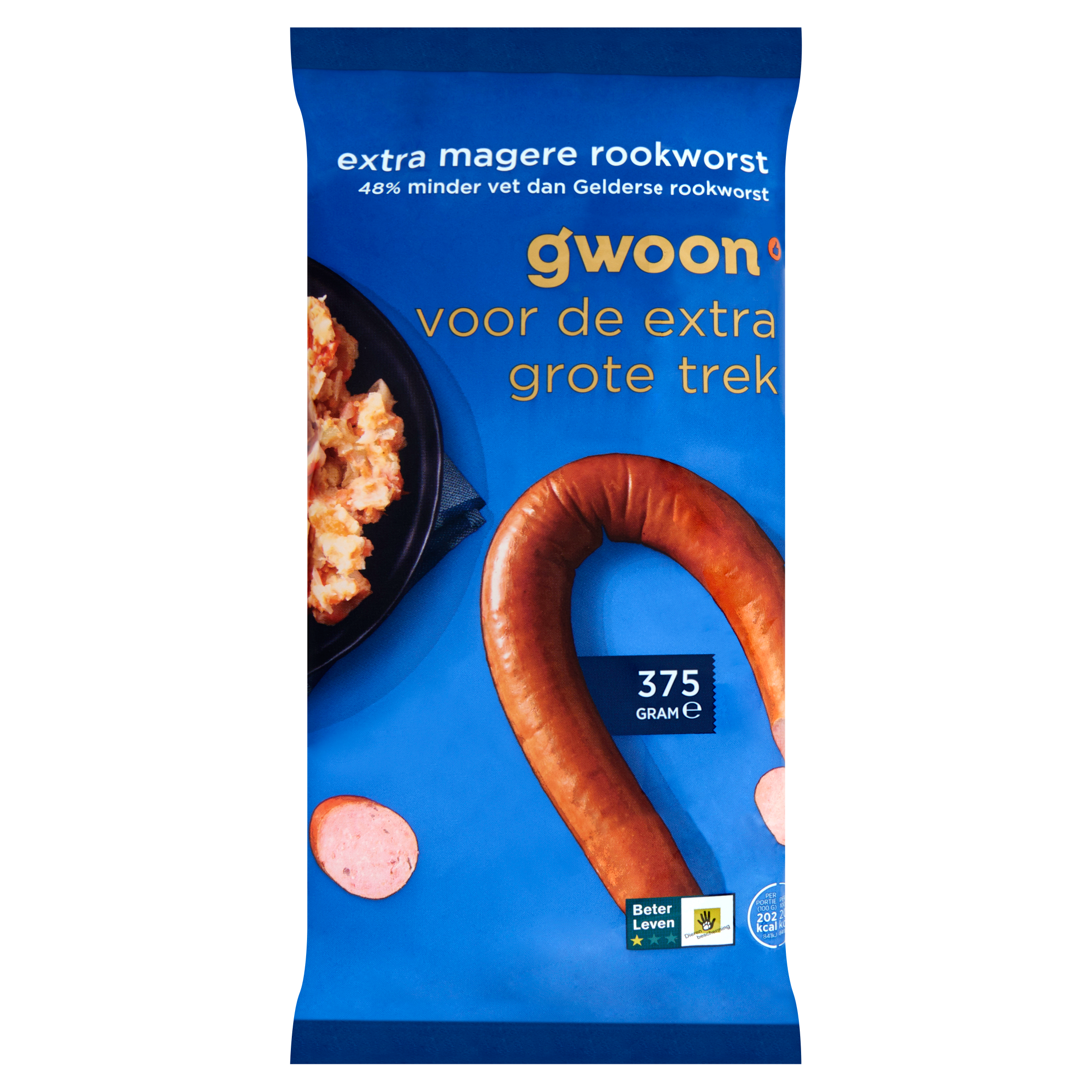 Huismerk Extra Magere Rookworst 375 g