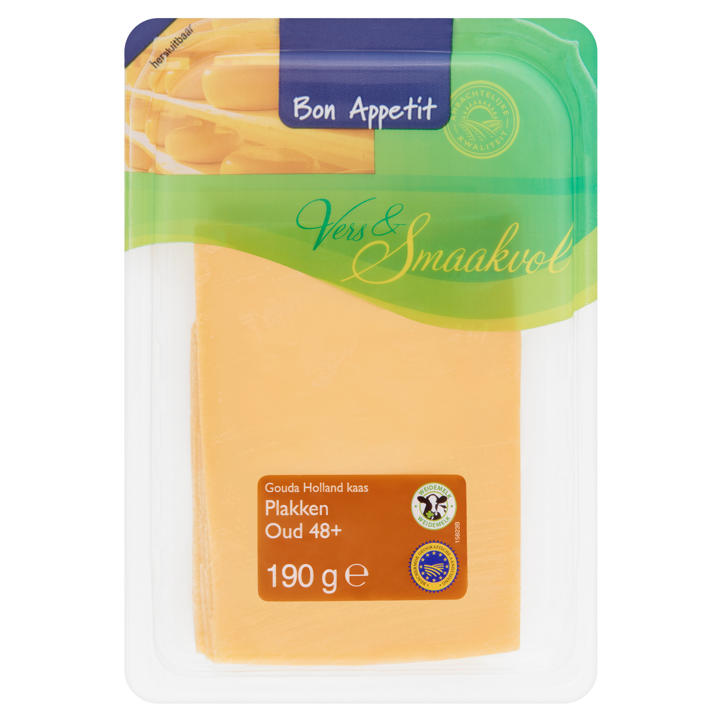 Bon Appetit Gouda Holland Kaas Oud 48+ Plakken 190 g