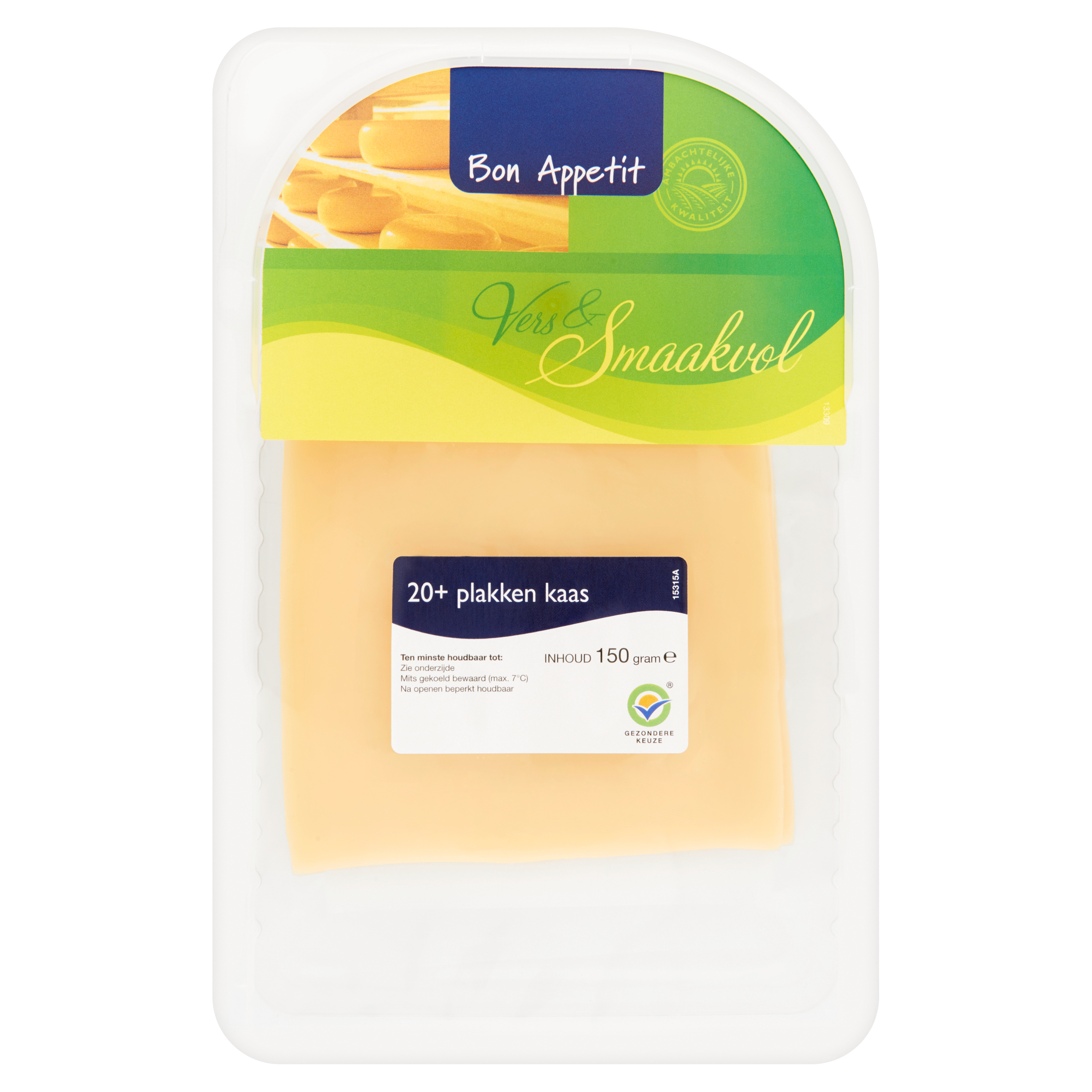 Bon Appetit Plakken Kaas 20+ 150 g