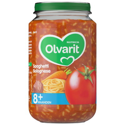 Olvarit Spaghetti Bolognese 8+ Maanden 200 g