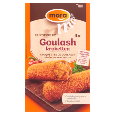 Mora Rijkgevulde goulashkroket 4x 75 gram