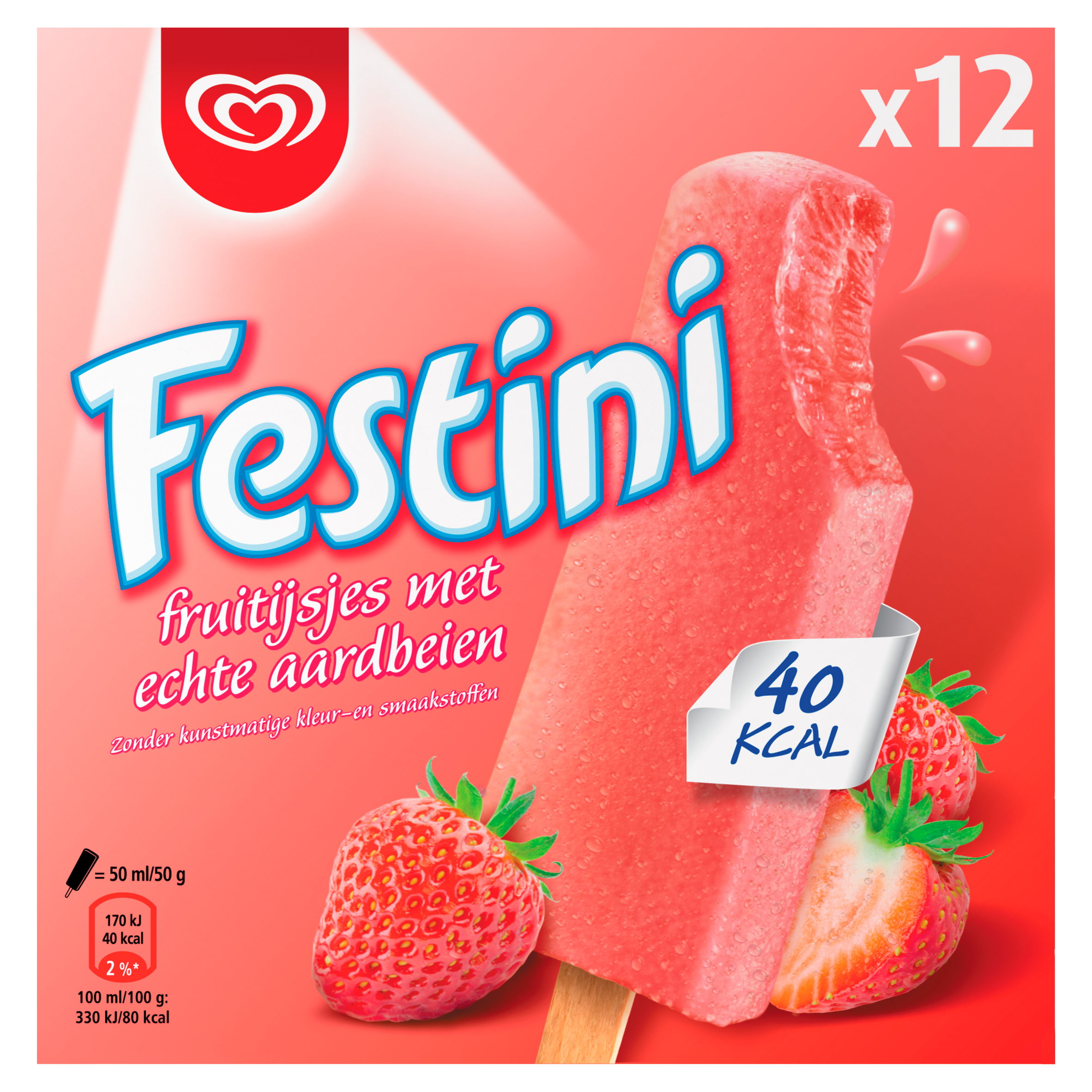 OLA IJs Festini Aardbei IJs 12 Stuks