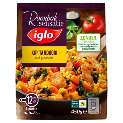Iglo Roerbaksensatie Kip Tandoori met Groenten 450 g