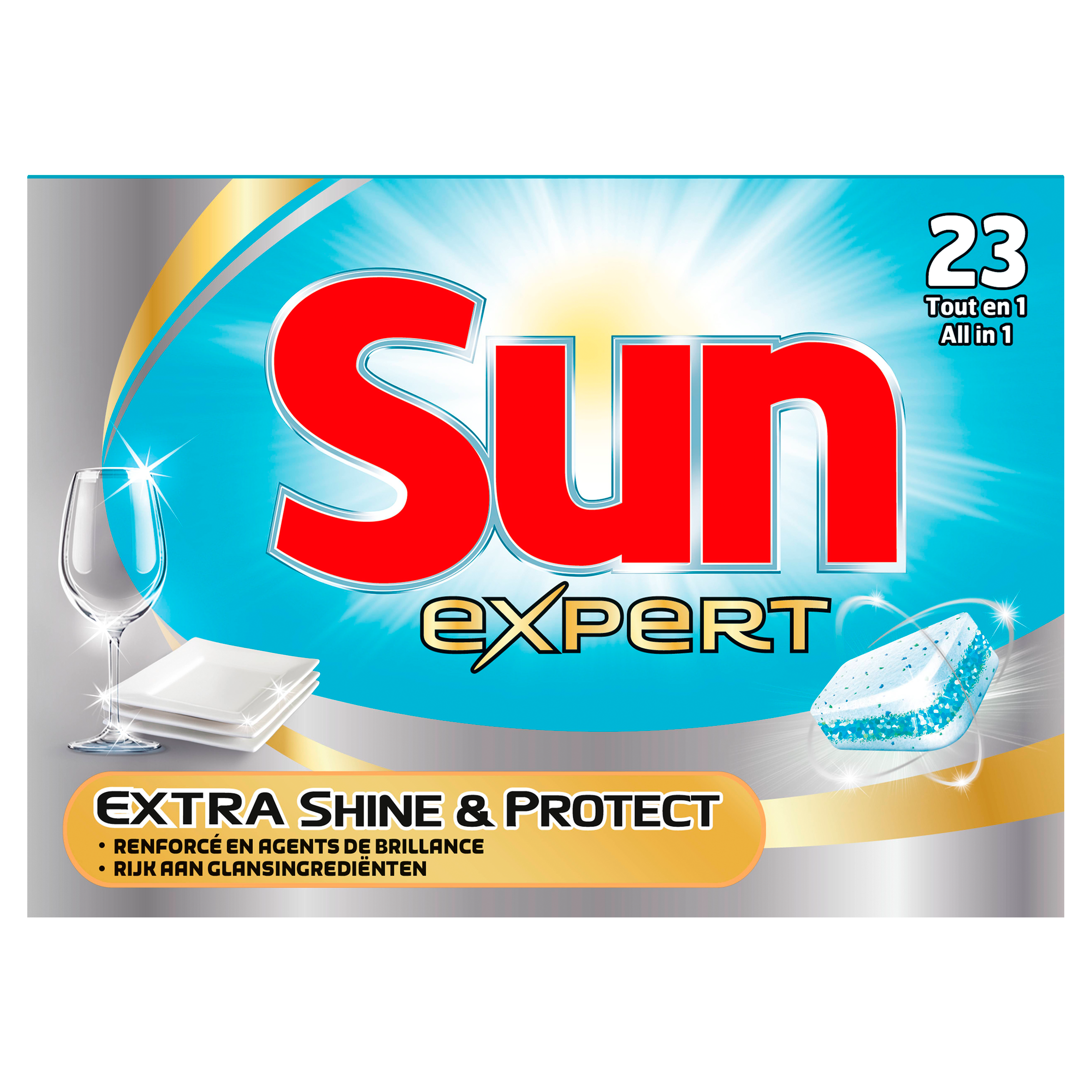 Sun All-in-1 Vaatwastabletten Extra Glans 24 Stuks 420 g