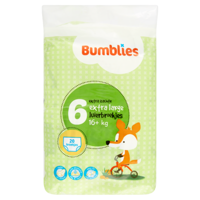 Bumblies Luiersbroekjes Extra Large 16+ kg 20 Stuks