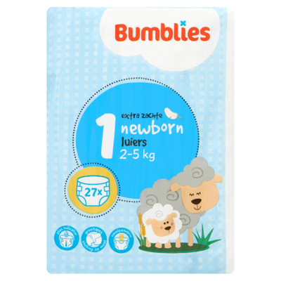 Bumblies Luiers 1 Newborn 2-5 kg 27 Stuks