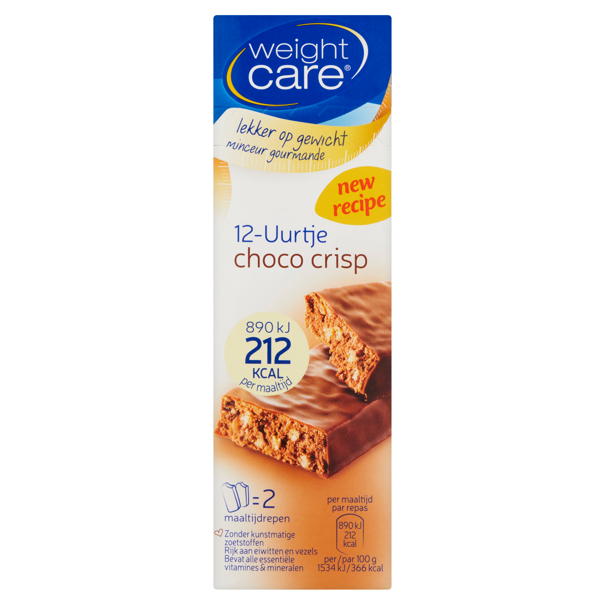 Weight Care 12-Uurtje Choco Crisp 2 x 58 g