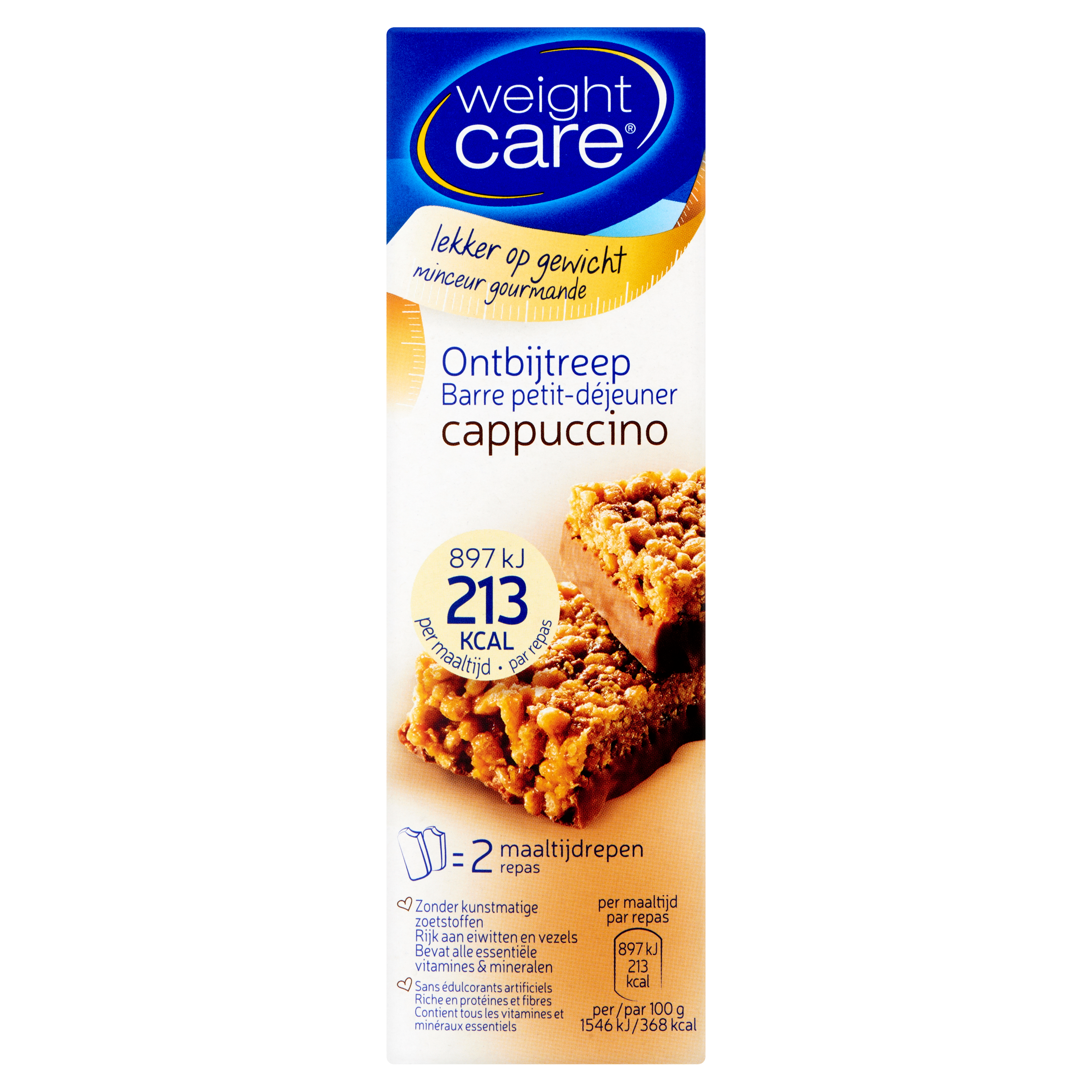 Weight Care Ontbijtreep Cappuccino 2 x 58 g