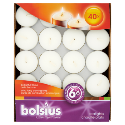 Bolsius 6 Uurs Theelichten 40 Stuks