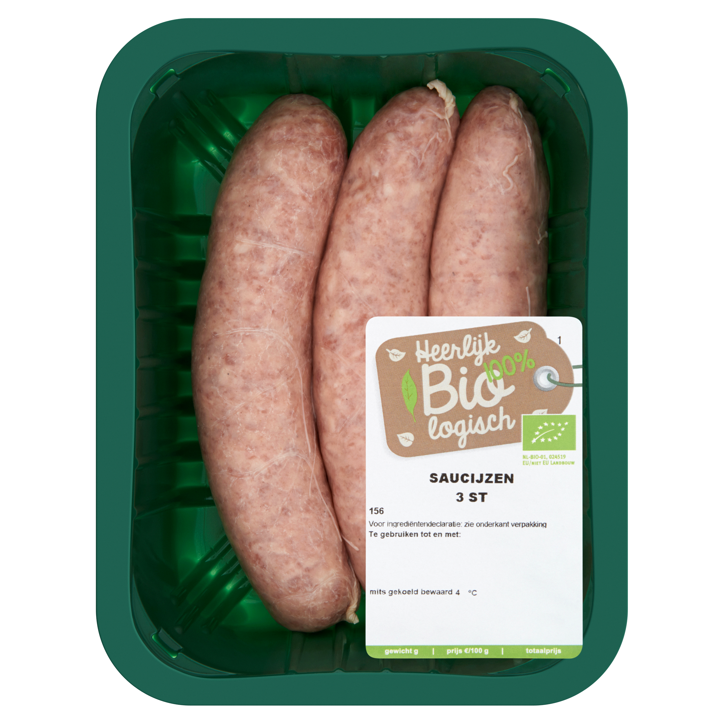 Biologisch Saucijzen 3 Stuks