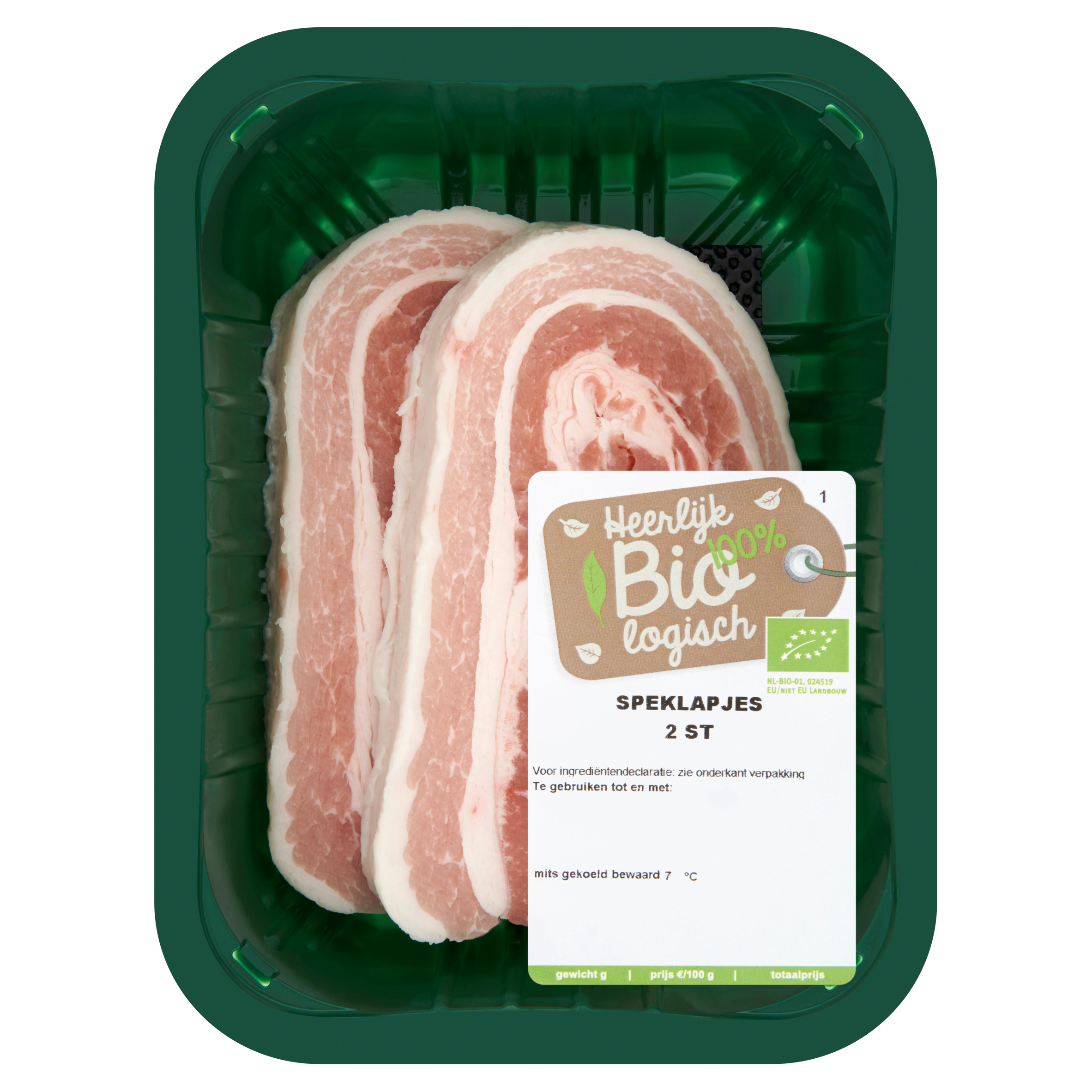 Biologisch Speklapjes 2 Stuks