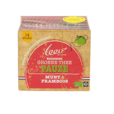 Leev Pauze groene thee munt framboos