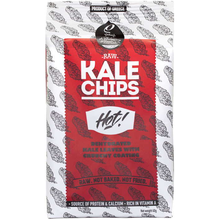 Rho Foods Kale chips hot