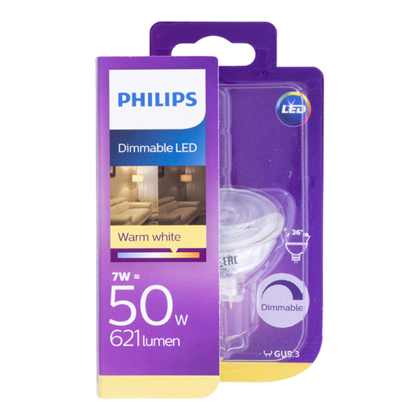 Philips Lamp LED 50W MR 16 WW 36D