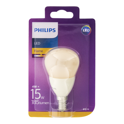 Philips Lamp LEDFlame 15W P48 E14 230V