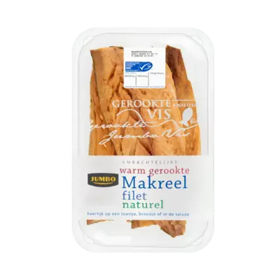 Huismerk Ambachtelijke Warm Gerookte Makreel Filet Naturel