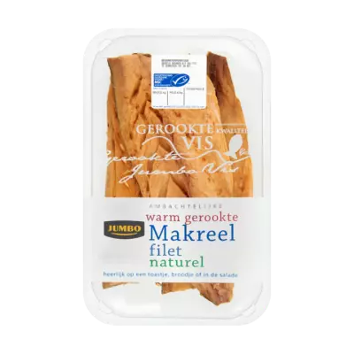 Huismerk Ambachtelijke Warm Gerookte Makreel Filet Naturel